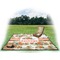 Pumpkins Picnic Blanket - with Basket Hat and Book - in Use