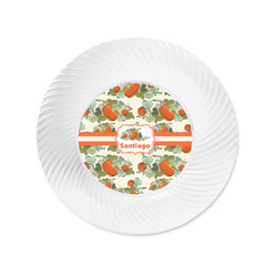 Pumpkins Plastic Party Appetizer & Dessert Plates - 6" (Personalized)