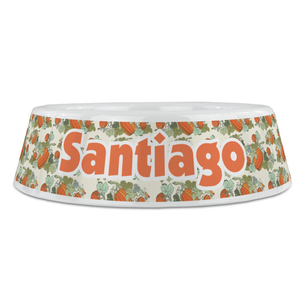Pumpkins Plastic Pet Bowls - Large - FRONT