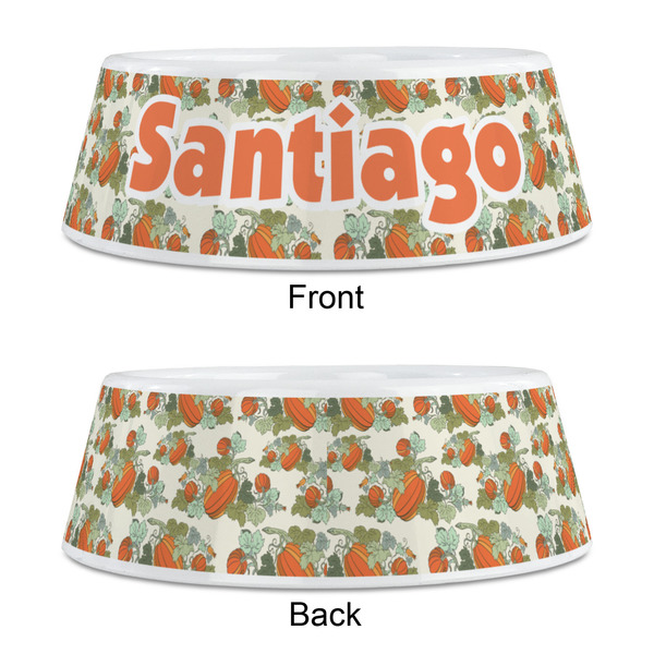 Pumpkins Plastic Pet Bowls - Medium - APPROVAL