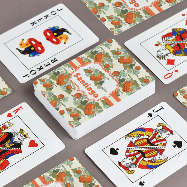 Pumpkins Playing Cards - Front & Back View