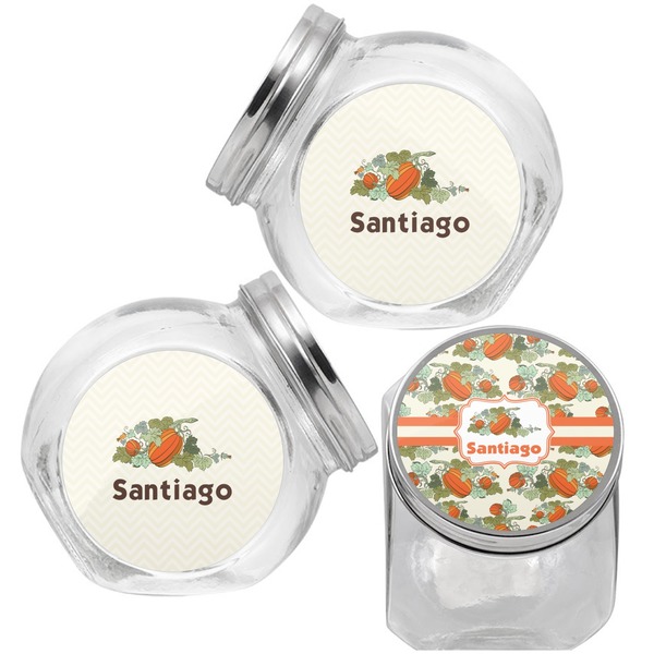 Pumpkins Puppy Treat Jar - Top Left Right