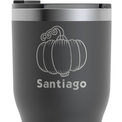 Pumpkins RTIC Tumbler - Black - Engraved Front & Back (Personalized)