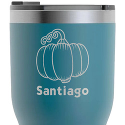 Pumpkins RTIC Tumbler - Dark Teal - Laser Engraved - Single-Sided (Personalized)