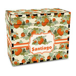 Pumpkins Wood Recipe Box - Full Color Print (Personalized)