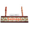 Pumpkins Red Mahogany Nameplates with Business Card Holder - Straight