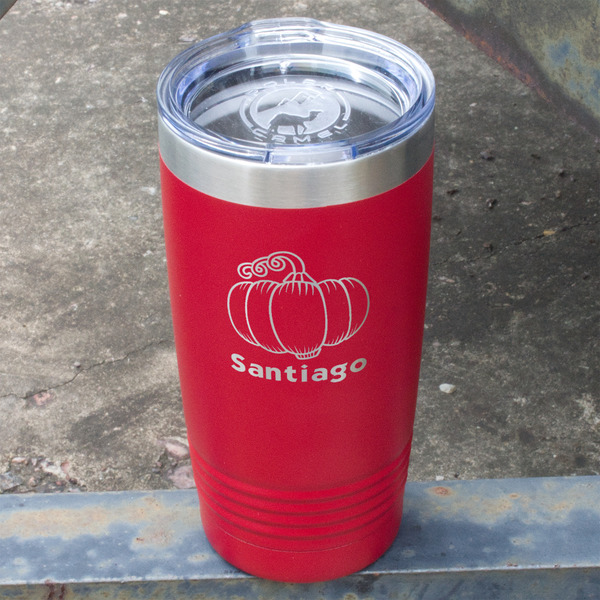 Pumpkins Red Polar Camel Tumbler - 20oz - Angled