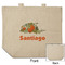 Pumpkins Reusable Cotton Grocery Bag - Front & Back View
