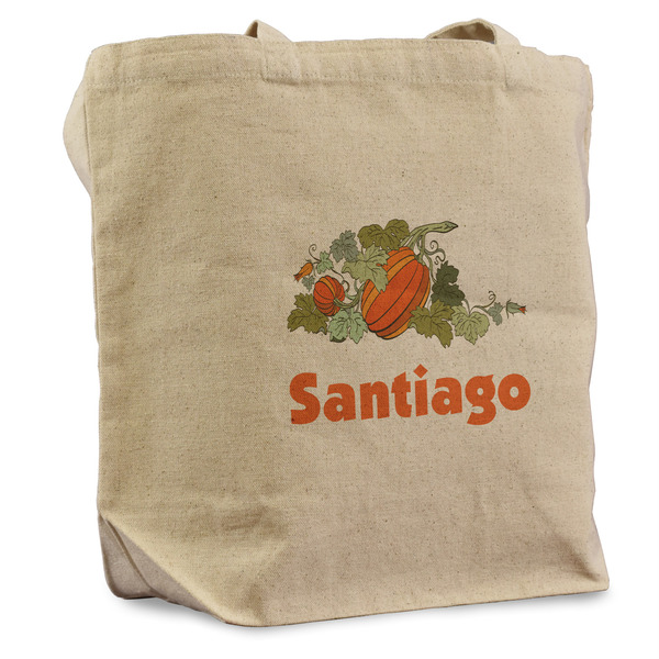 Custom Pumpkins Reusable Cotton Grocery Bag (Personalized)