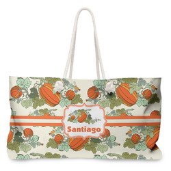 Pumpkins Large Tote Bag with Rope Handles (Personalized)