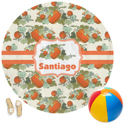 Pumpkins Round Beach Towel (Personalized)