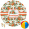 Pumpkins Round Beach Towel (Personalized)