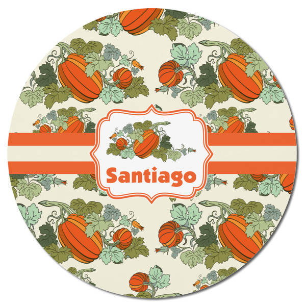 Pumpkins Round Fridge Magnet - FRONT