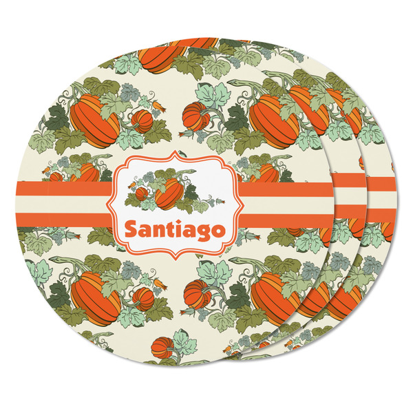 Pumpkins Round Fridge Magnet - THREE