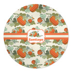 Pumpkins 5' Round Indoor Area Rug (Personalized)