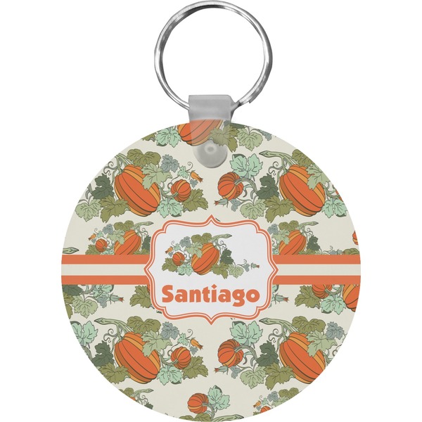 Pumpkins Round Keychain (Personalized)