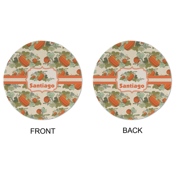 Pumpkins Round Linen Placemats - APPROVAL (double sided)