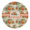 Pumpkins Round Linen Placemats - FRONT (Double Sided)