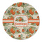 Pumpkins Round Linen Placemats - FRONT (Single Sided)