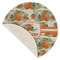 Pumpkins Round Linen Placemats - Front (folded corner single sided)