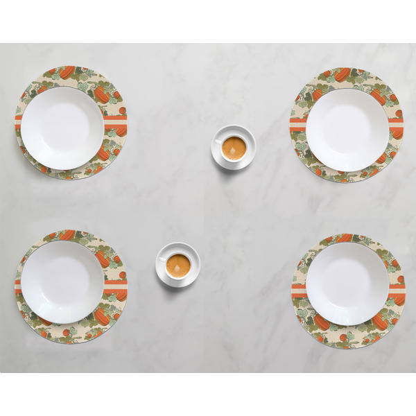 Pumpkins Round Linen Placemats - LIFESTYLE (set of 4)