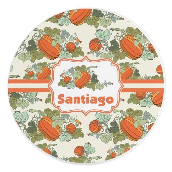 Custom Pumpkins Round Stone Trivet (Personalized)