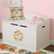 Pumpkins Round Wall Decal on Toy Chest