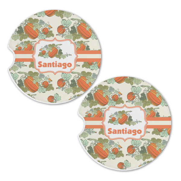 Pumpkins Sandstone Car Coasters - Set of 2