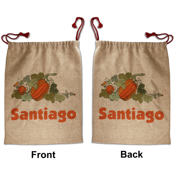 Pumpkins Santa Bag - Front and Back