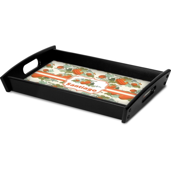 Pumpkins Serving Tray Black - Corner
