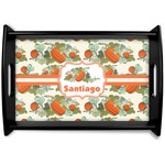 Pumpkins Black Wooden Tray - Small (Personalized)
