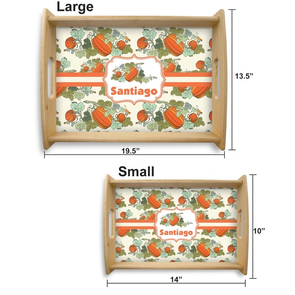 Pumpkins Serving Tray Wood Sizes
