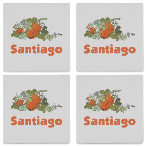 Pumpkins Set of 4 Sandstone Coasters - See All 4 View