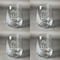 Pumpkins Set of Four Personalized Stemless Wineglasses (Approval)
