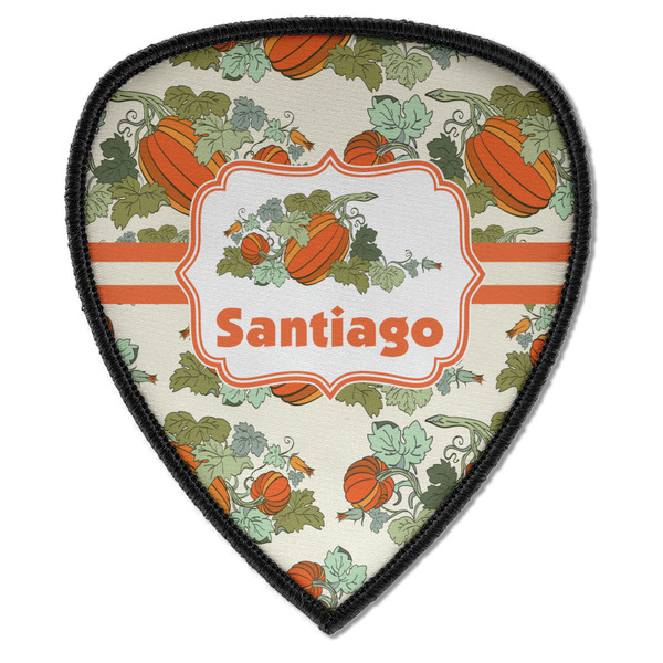 Custom Pumpkins Iron on Shield Patch A w/ Name or Text