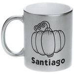 Pumpkins Metallic Silver Mug (Personalized)