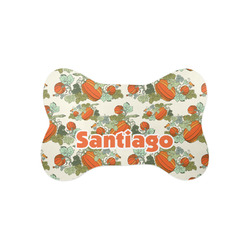 Pumpkins Bone Shaped Dog Food Mat (Small) (Personalized)