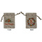 Pumpkins Small Burlap Gift Bag - Front & Back (Personalized)