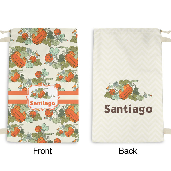 Pumpkins Small Laundry Bag - Front & Back View