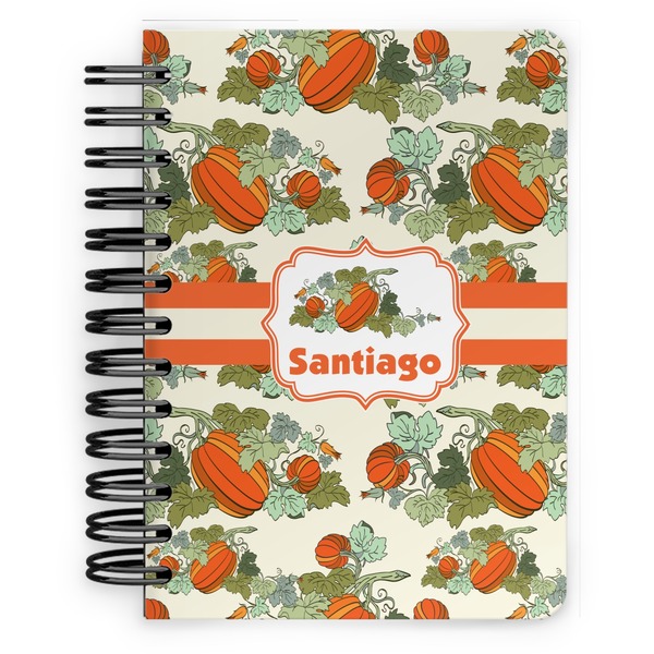 Custom Pumpkins Spiral Notebook - 5x7 w/ Name or Text