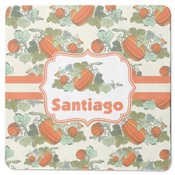 Pumpkins Square Rubber Backed Coaster (Personalized)