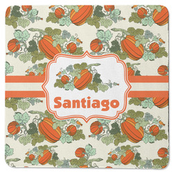 Pumpkins Square Rubber Backed Coaster (Personalized)