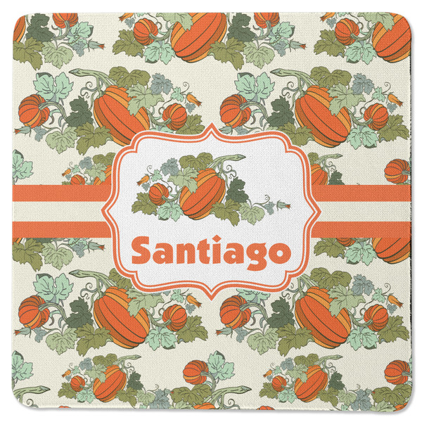 Custom Pumpkins Square Rubber Backed Coaster (Personalized)