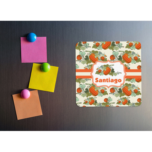 Pumpkins Square Fridge Magnet - LIFESTYLE