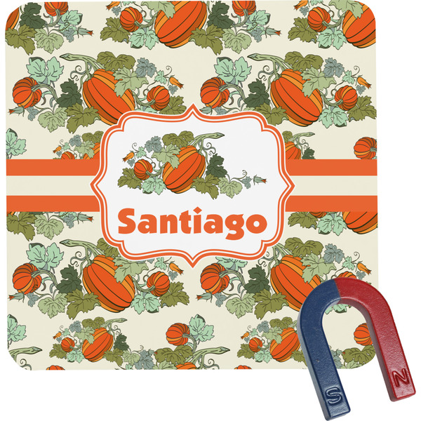 Custom Pumpkins Square Fridge Magnet (Personalized)