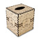 Pumpkins Square Tissue Box Covers - Wood - Front