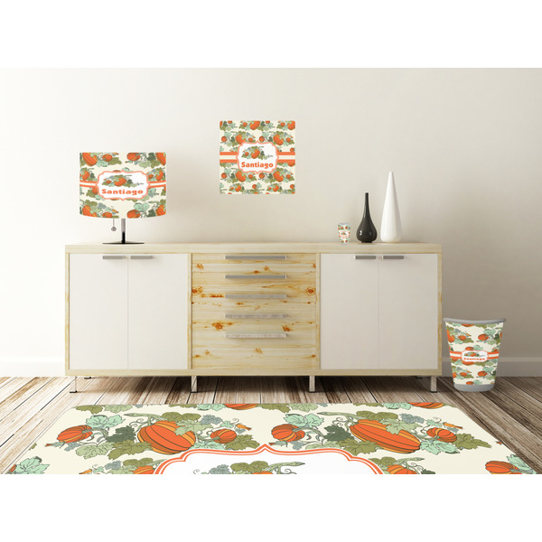 Pumpkins Square Wall Decal Wooden Desk