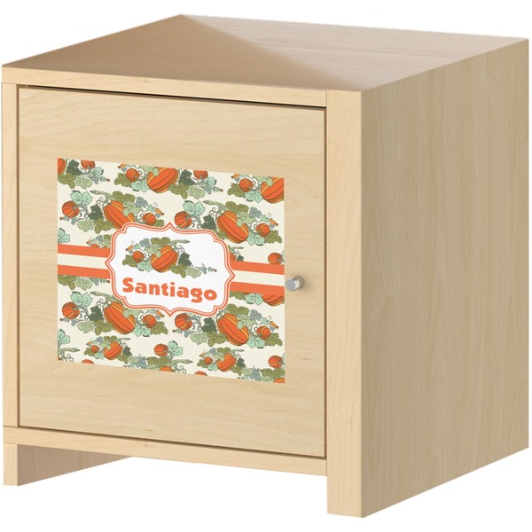 Pumpkins Square Wall Decal on Wooden Cabinet