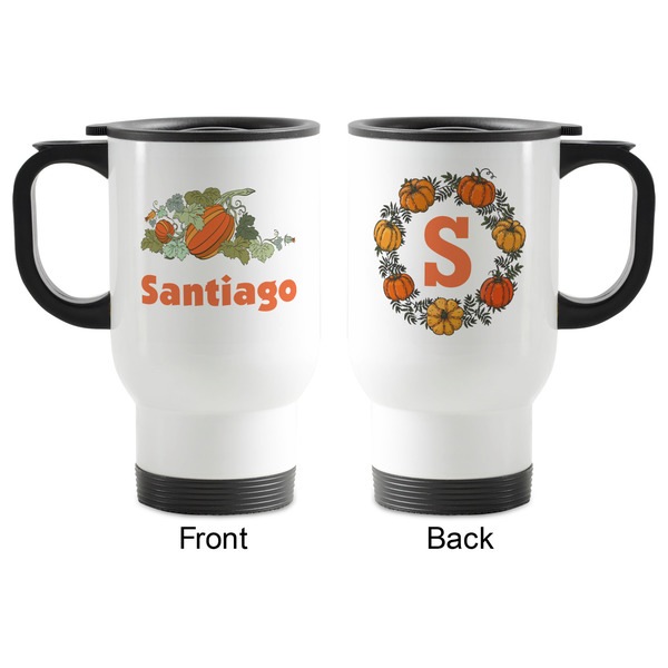 Pumpkins Stainless Steel Travel Mug with Handle - Apvl