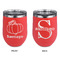 Pumpkins Stainless Wine Tumblers - Coral - Double Sided - Approval